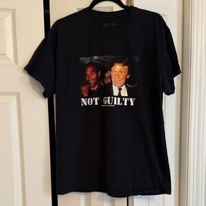 Donald Trump & OJ Simpson Not Guilty Assholes Live Forever Black Graphic T-Shirt